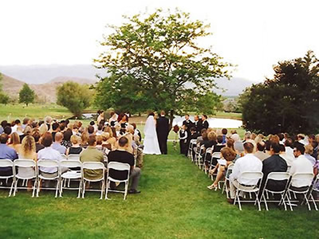 Wedding ceremony at Hidden Valley Golf Club