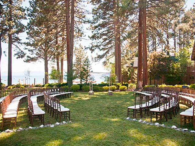 Outdoor ceremony at the Hyatt, Lake Tahoe