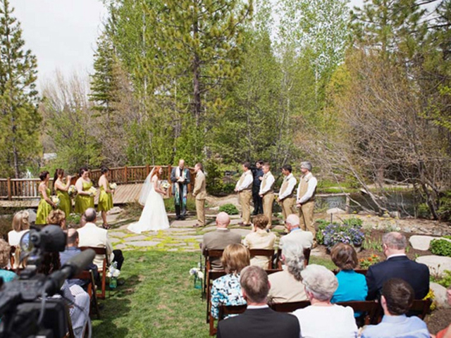 Wedding ceremony at Tahoe Tree Co