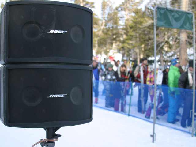 Bose Speakers at ski event