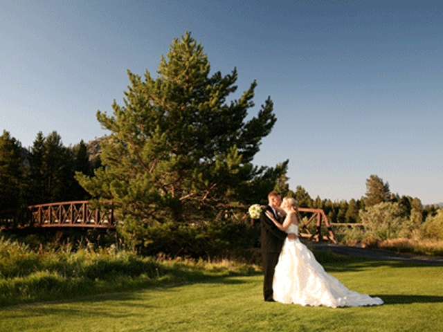 Bride and Groom at Lake Tahoe Golf Club