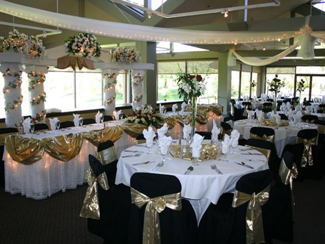 Clubhouse At Rancho Solano set for a wedding reception